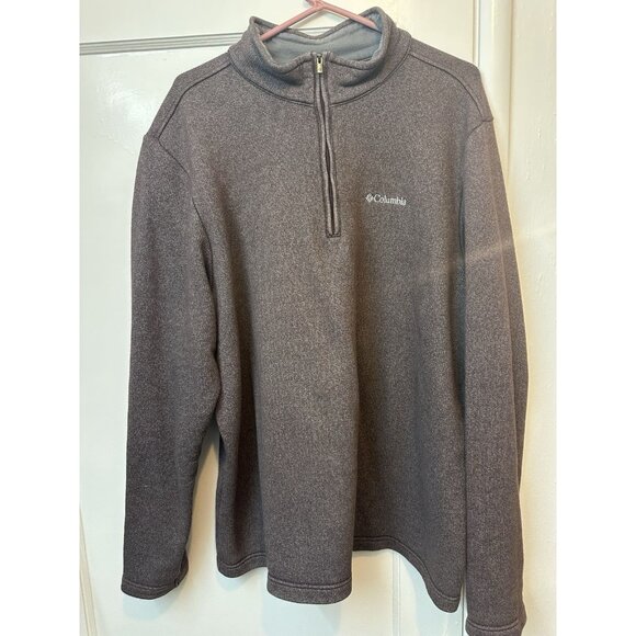 Columbia Other - Columbia Men’s Quarter Zip‎ Fleece Pullover XL Brown Lightweight Outdoor Sweater